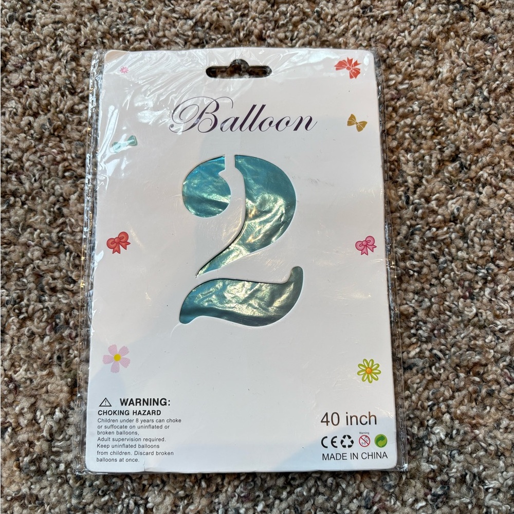 Rainbow Number 2 Balloon for Parties